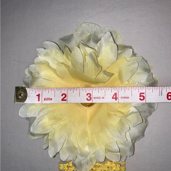 Yellow Flower Headband Baby Girl Stretchy Elastic Hairpiece Toddler Daisy Photos - Picture 8 of 9